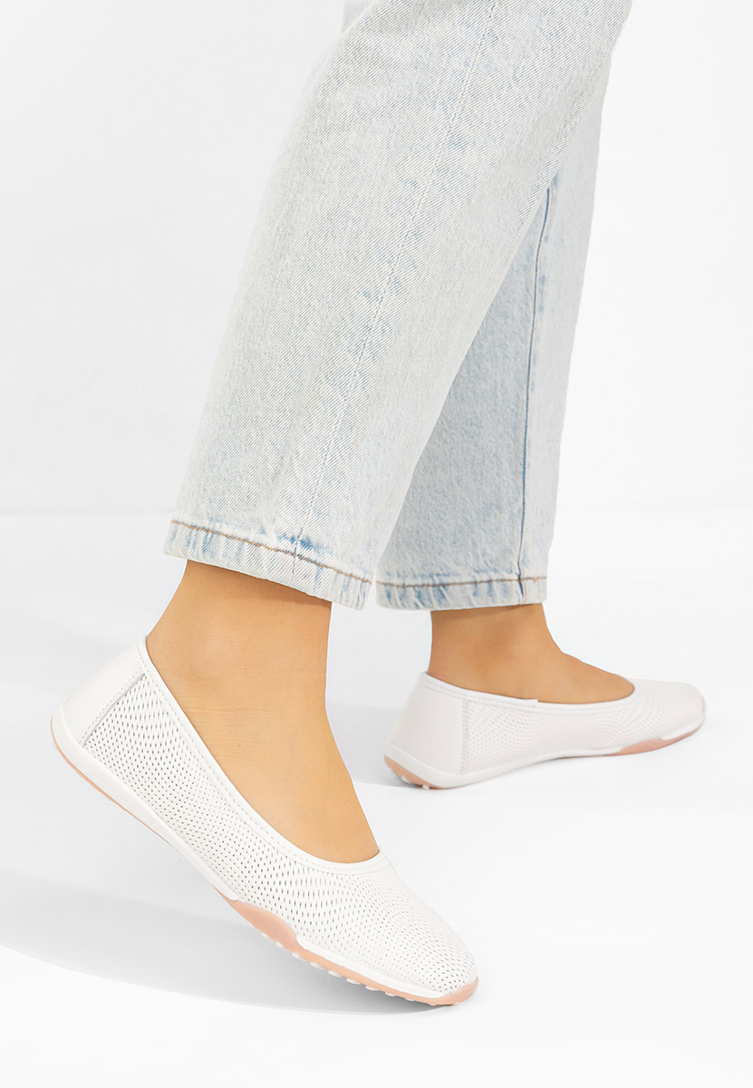 Bílé dámské baleríny Sindia