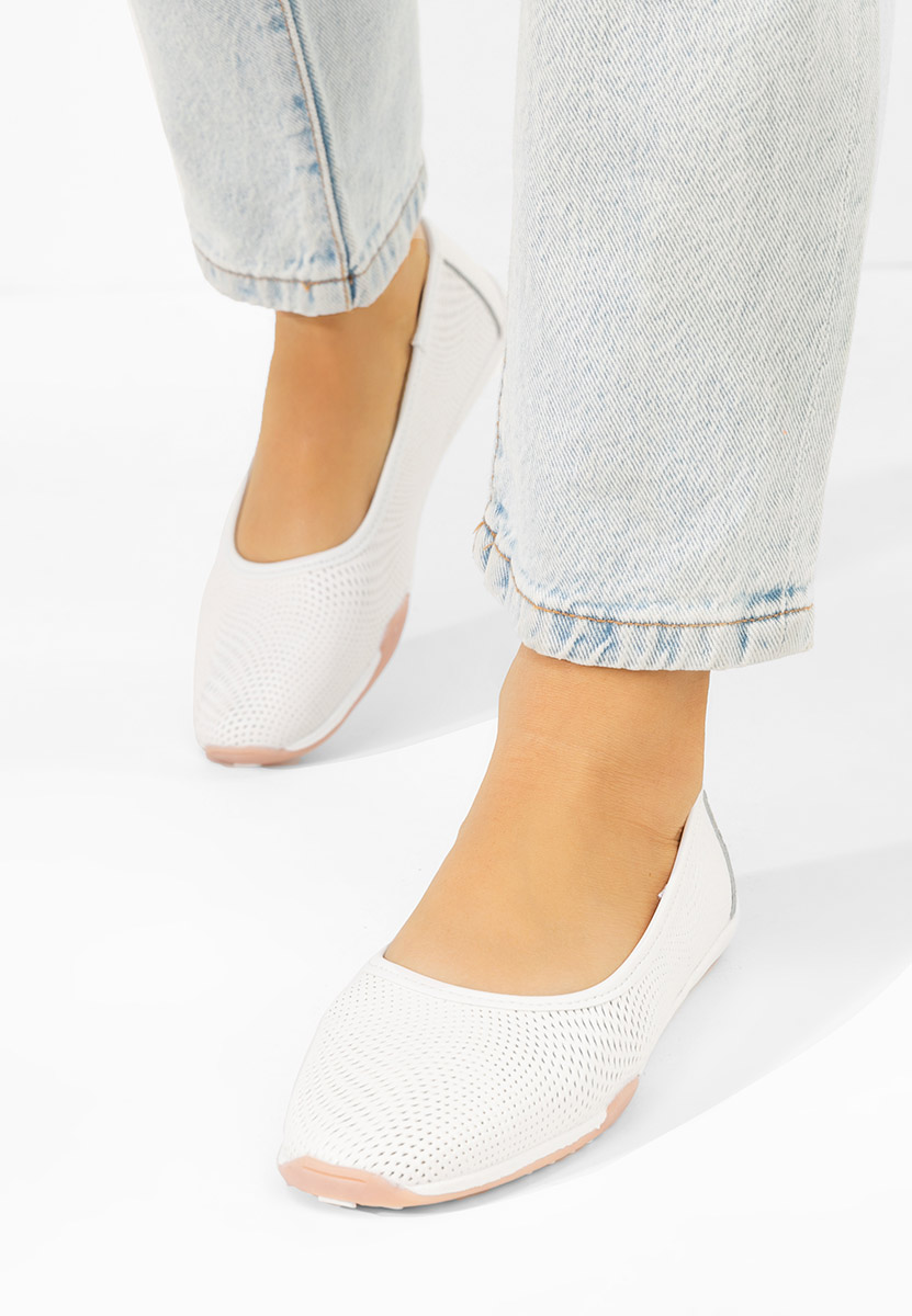 Bílé dámské baleríny Sindia