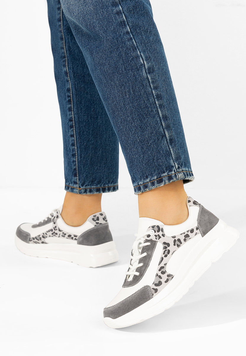 Bílé kožené dámské sneakersy Arkania