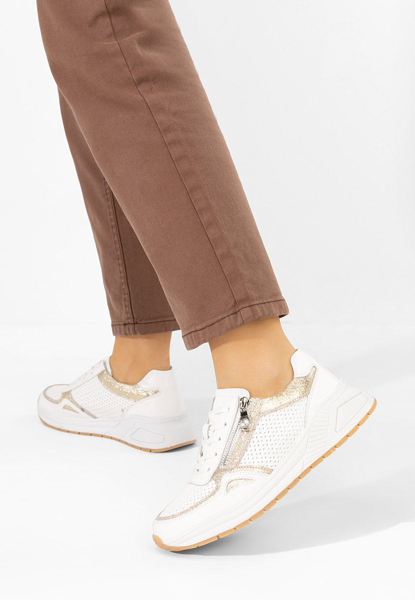 Bílé kožené dámské sneakersy Penelopia