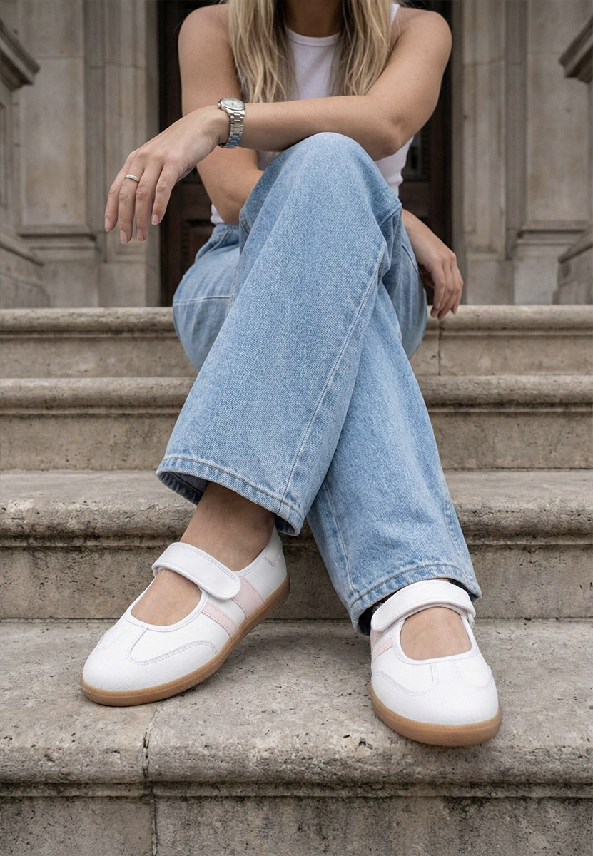 Bílé dámské baleríny Elisio V2