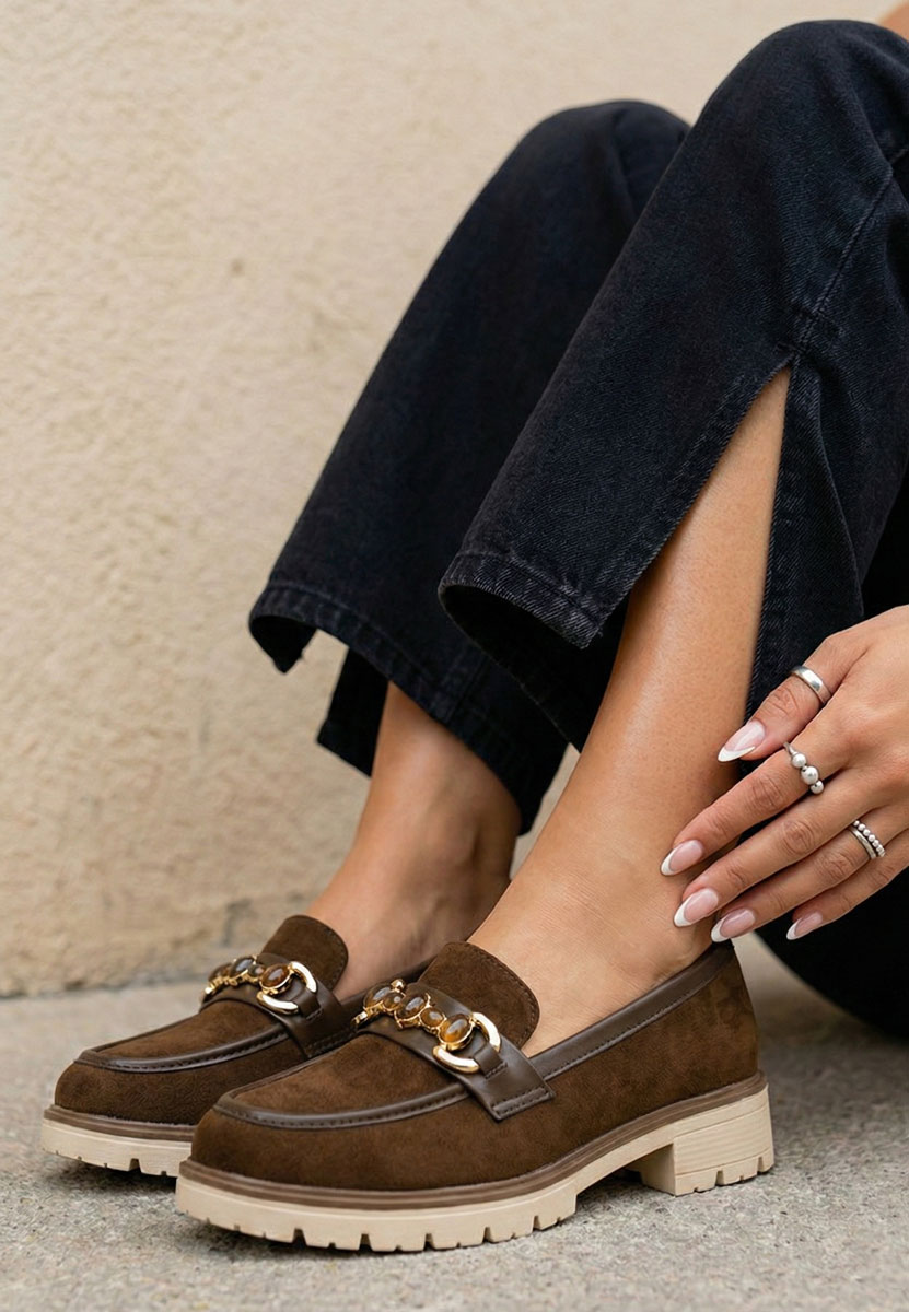 Hnedé dámské mokasíny Amberlin