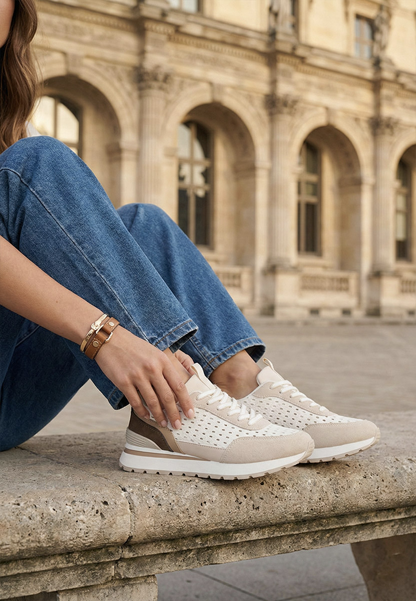 Béžové dámské tenisky Zenada