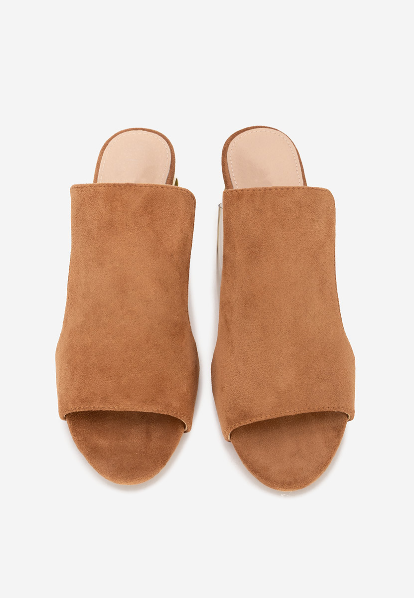 Hnedé pantofle na podpatku Floriana V2