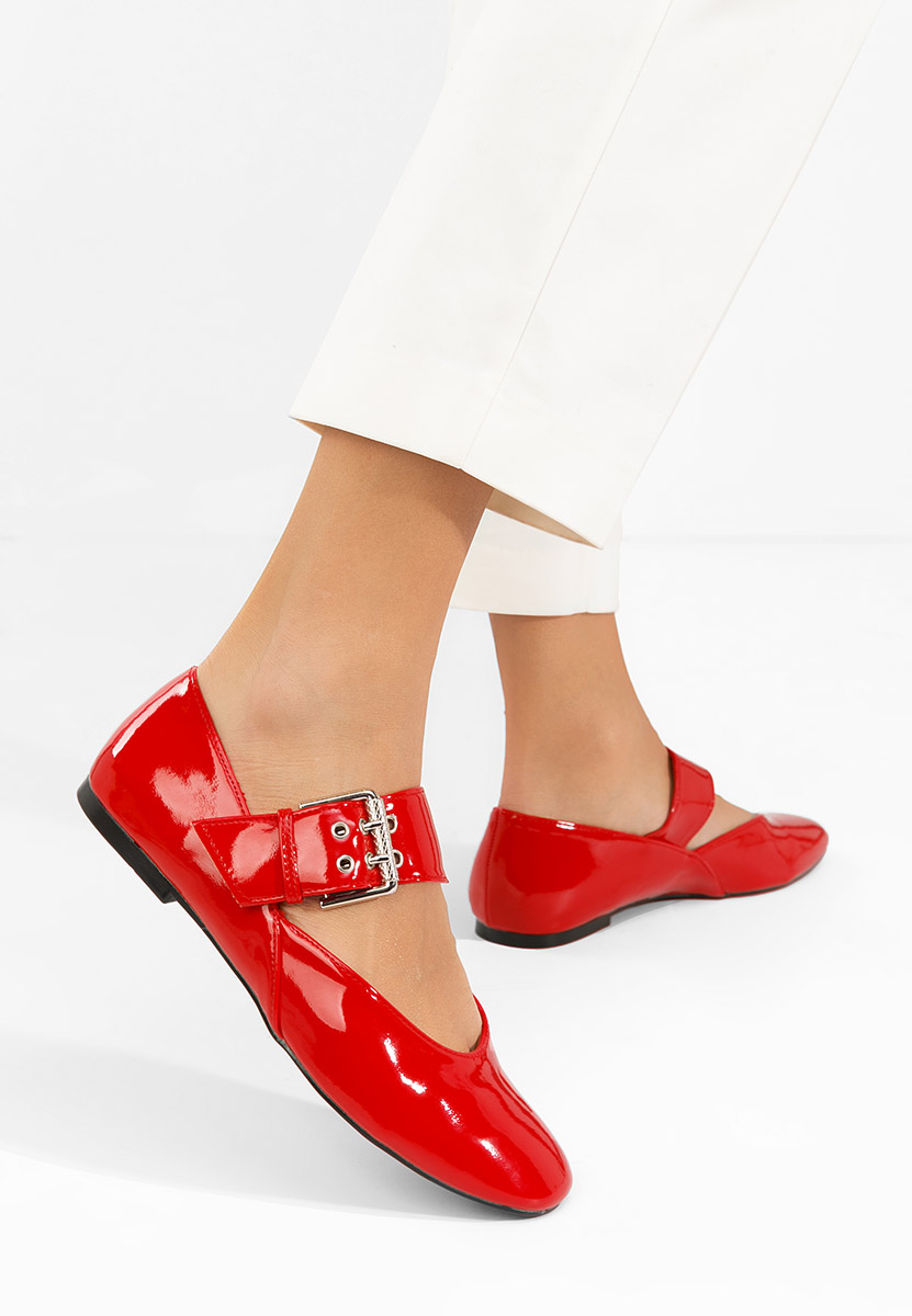 Červené dámské baleríny Katalea