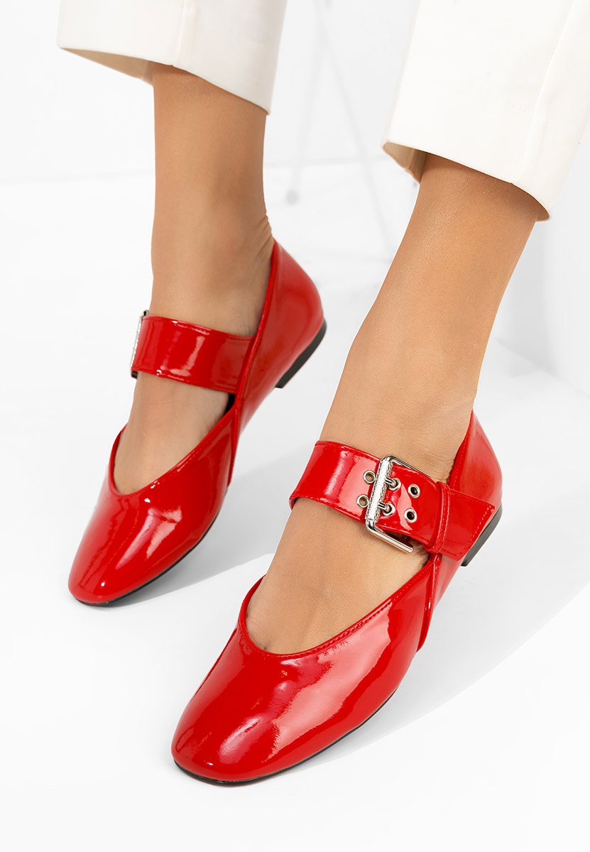 Červené dámské baleríny Katalea