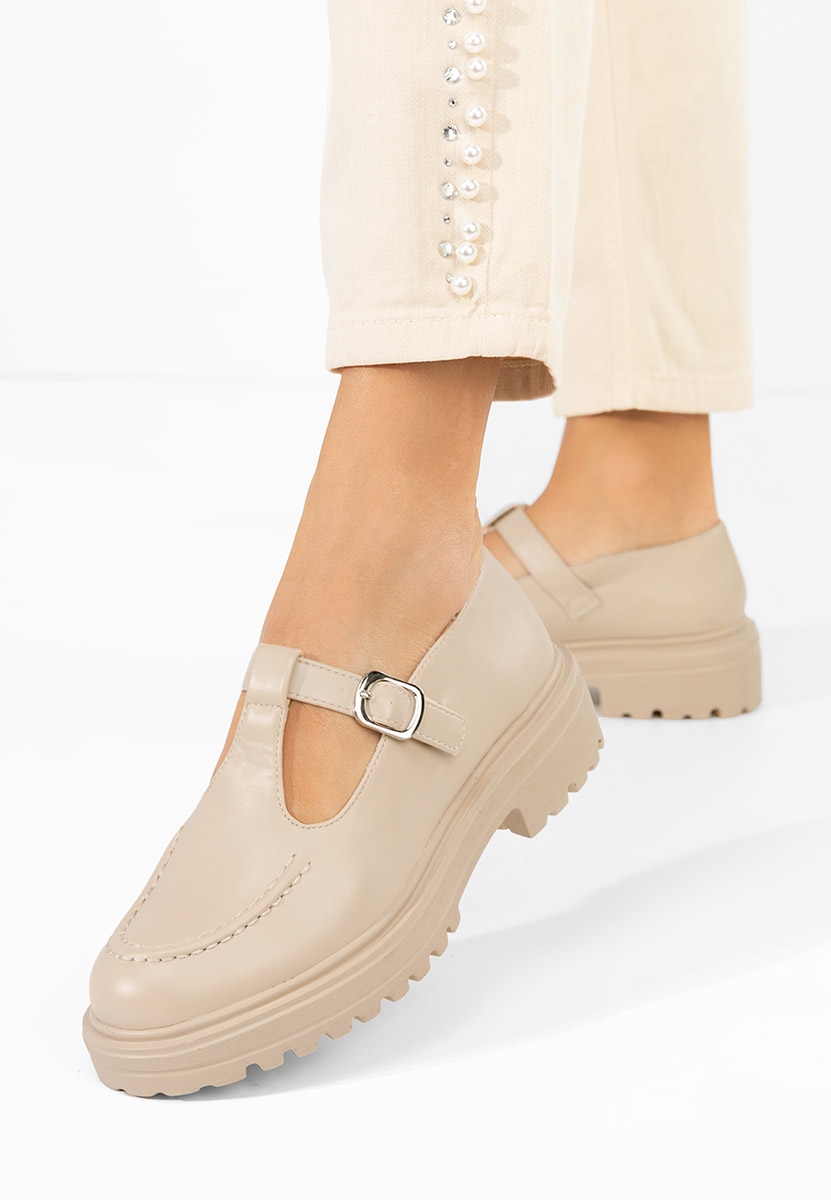 Béžové dámské polobotky Lorinna