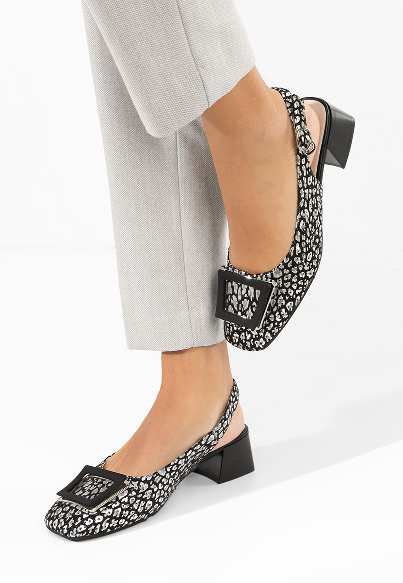 Černé lodičky s otevřenou pätou Belindia