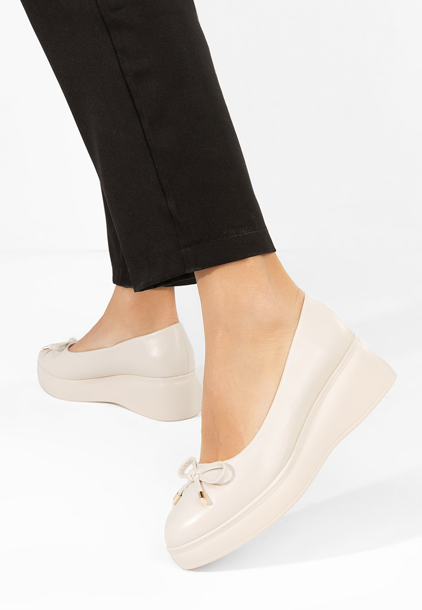 Béžové lodičky na platformě Olmaria