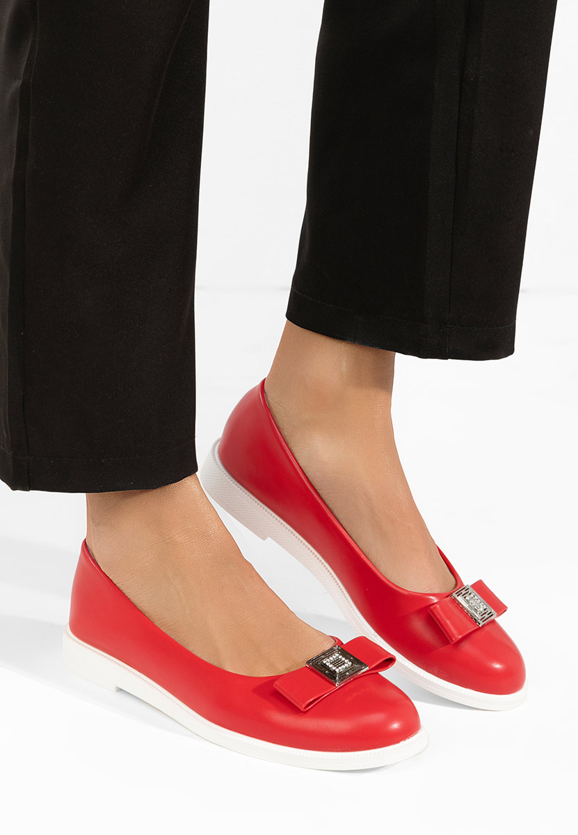 Červené dámské baleríny Sidiona