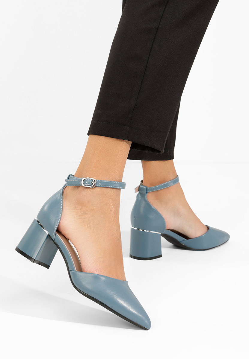 Modré lodičky s páskem Alecsia