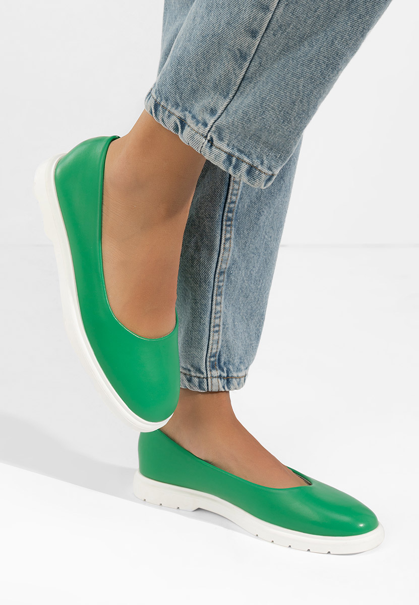 Zelené dámské baleríny Gimona