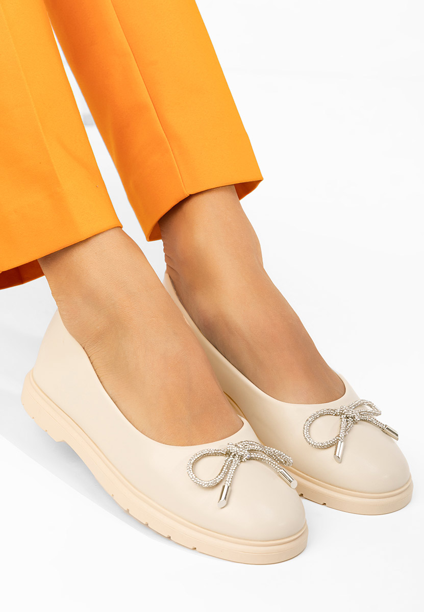 Béžové dámské baleríny Simonna