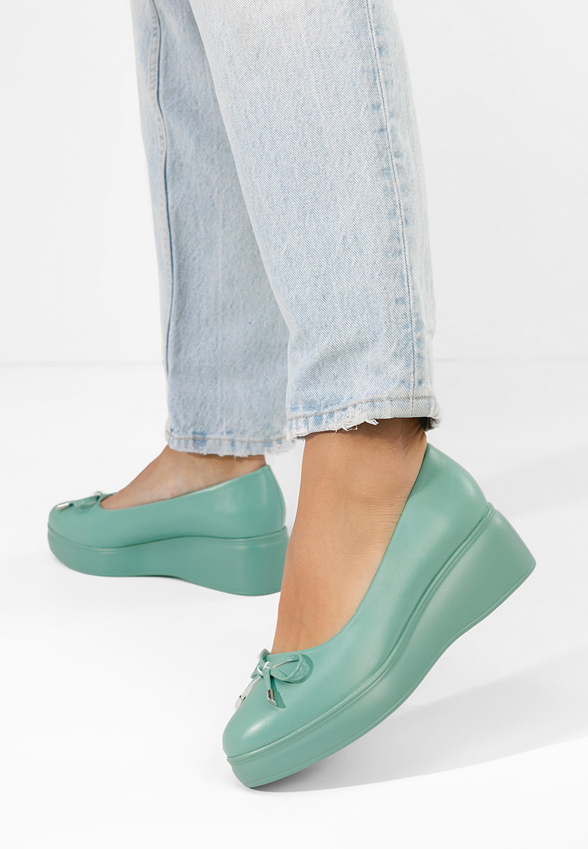 Zelené lodičky na platformě Olmaria