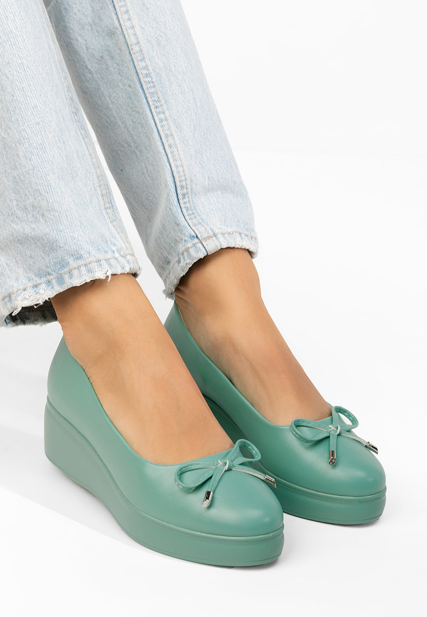 Zelené lodičky na platformě Olmaria