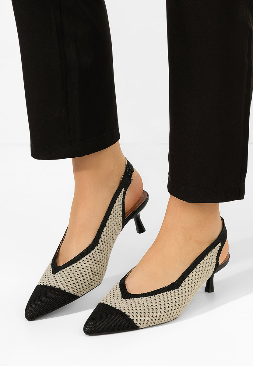 Černé lodičky s otevřenou pätou Jimenia