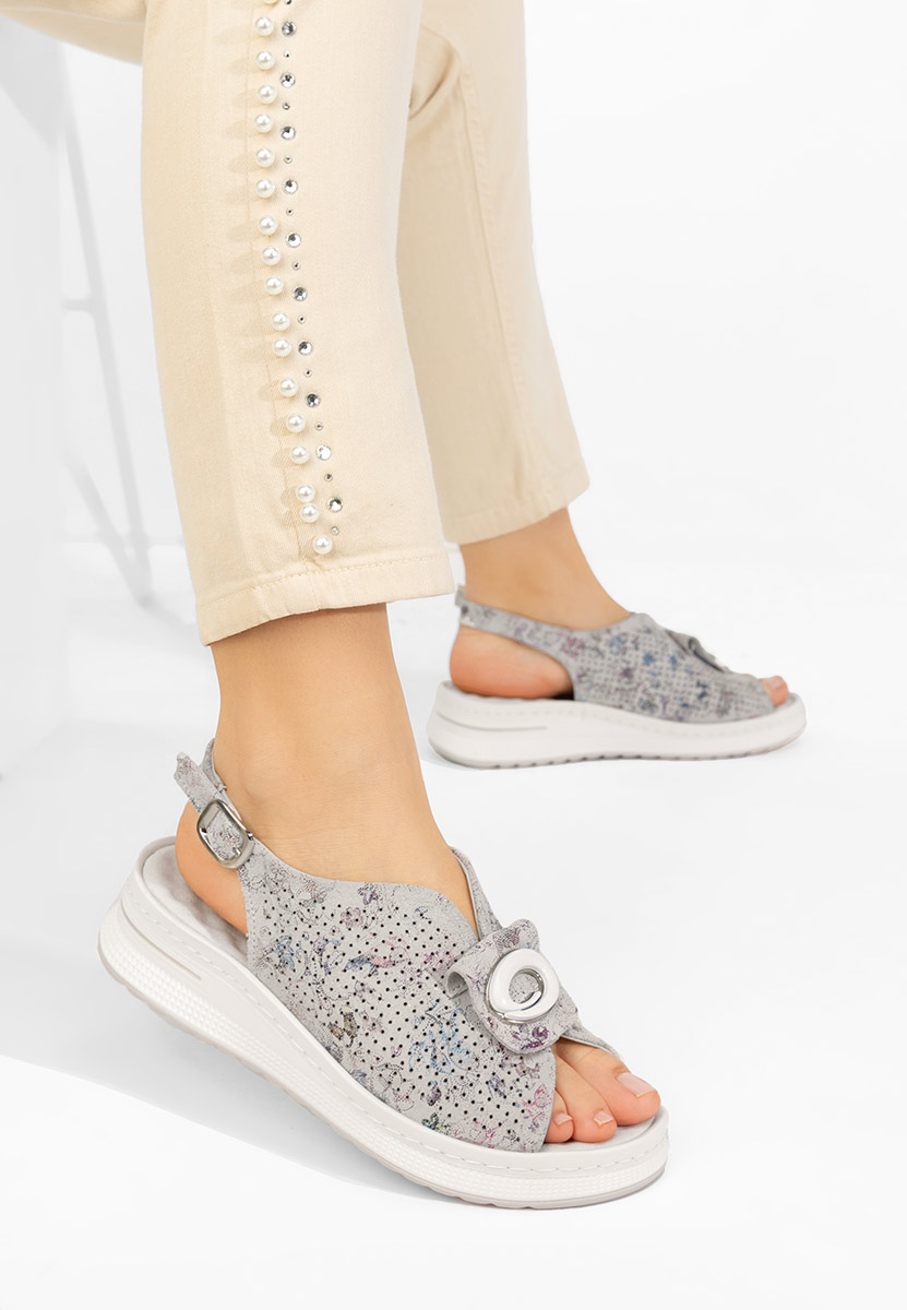 Viacfarebné kožené sandály Calora