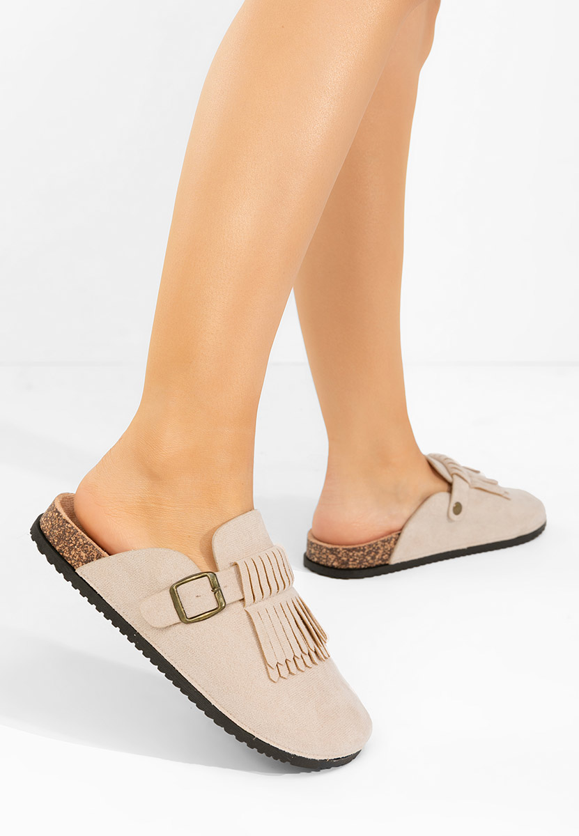 Béžové dámské dřeváky Jimona