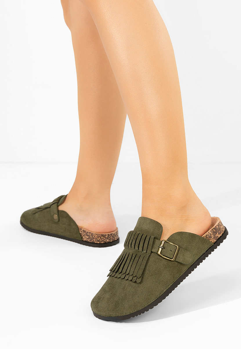 Zelené dámské dřeváky Jimona