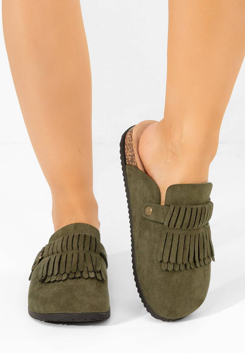 Zelené dámské dřeváky Jimona