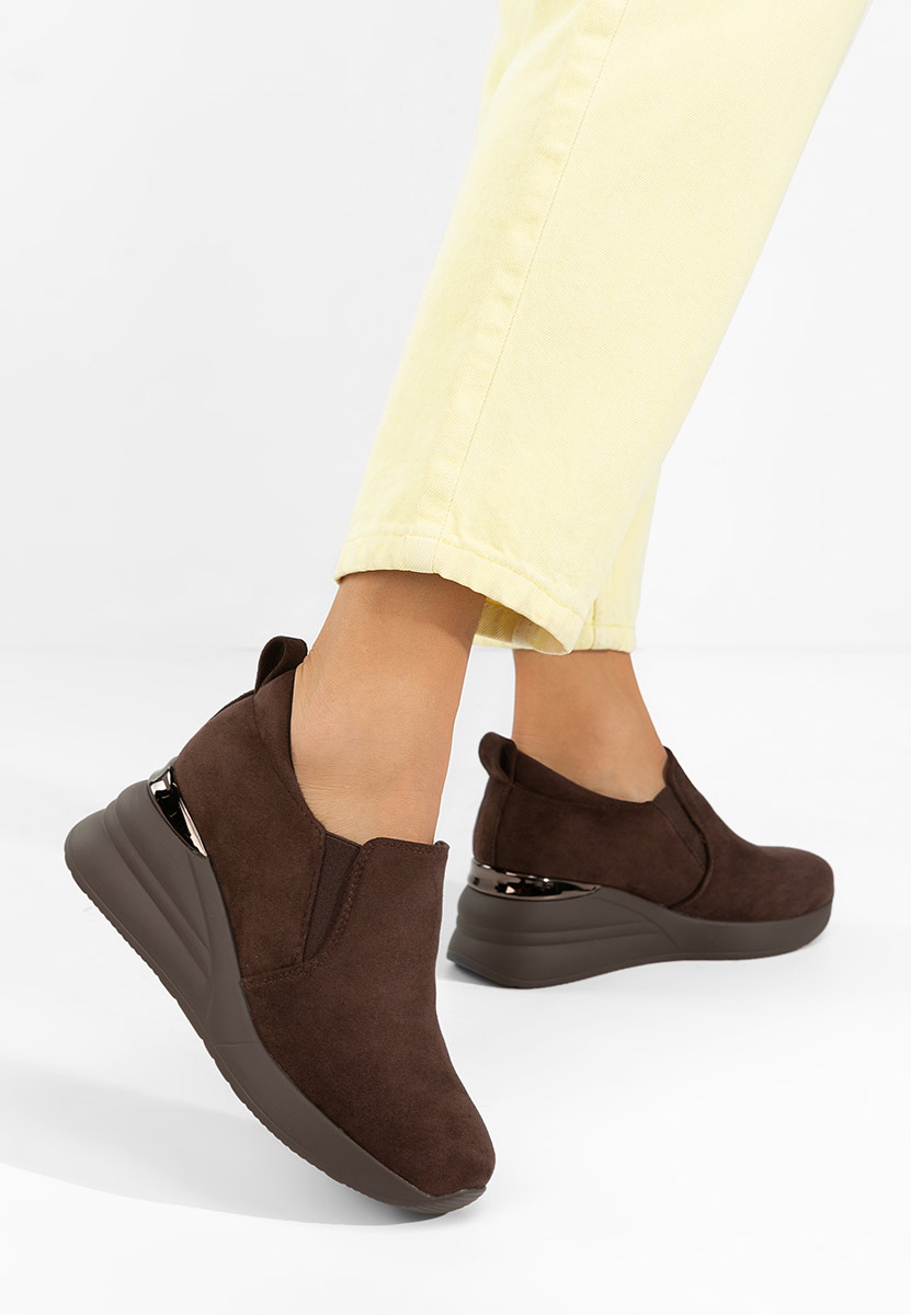 Hnedé dámské polobotky na platformě Leanne V2