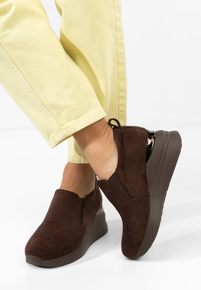 Hnedé dámské polobotky na platformě Leanne V2