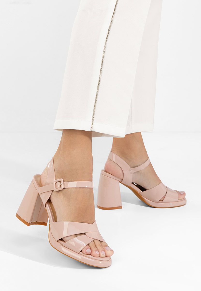 Tělové sandály na podpatku Lorenda