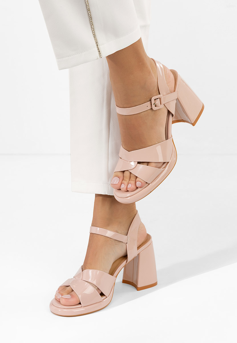 Tělové sandály na podpatku Lorenda