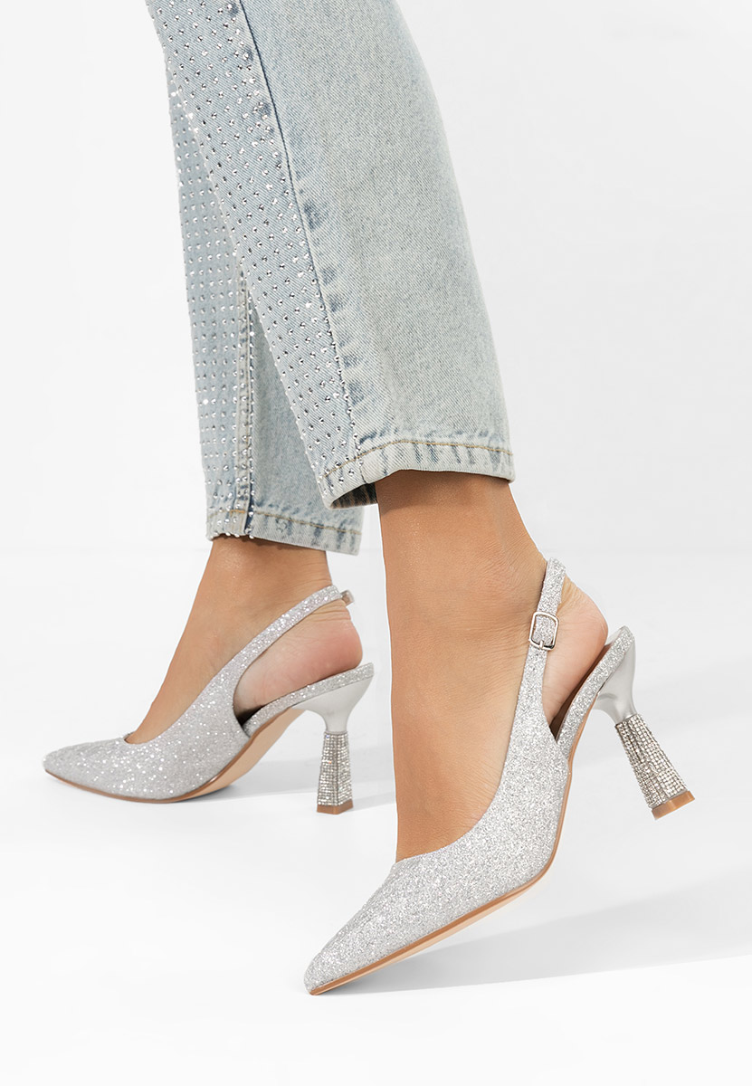 Stribrné elegantné lodičky Axellia