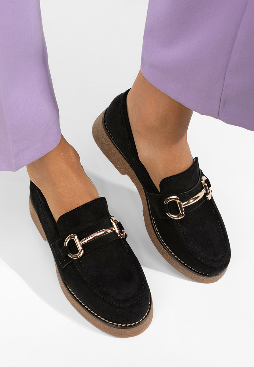 Černé dámské mokasíny Ylenia