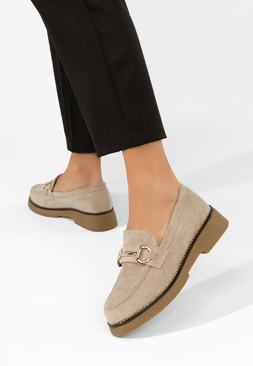 Béžové dámské mokasíny Ylenia