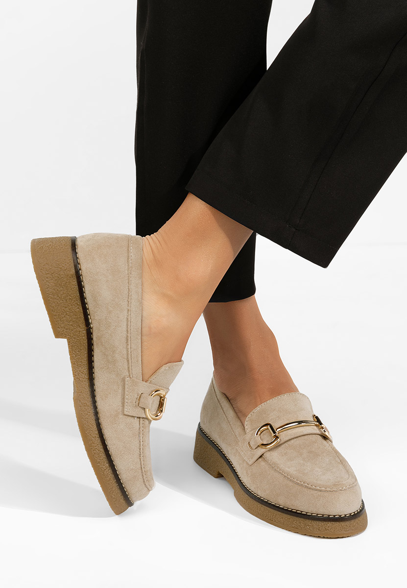 Béžové dámské mokasíny Ylenia