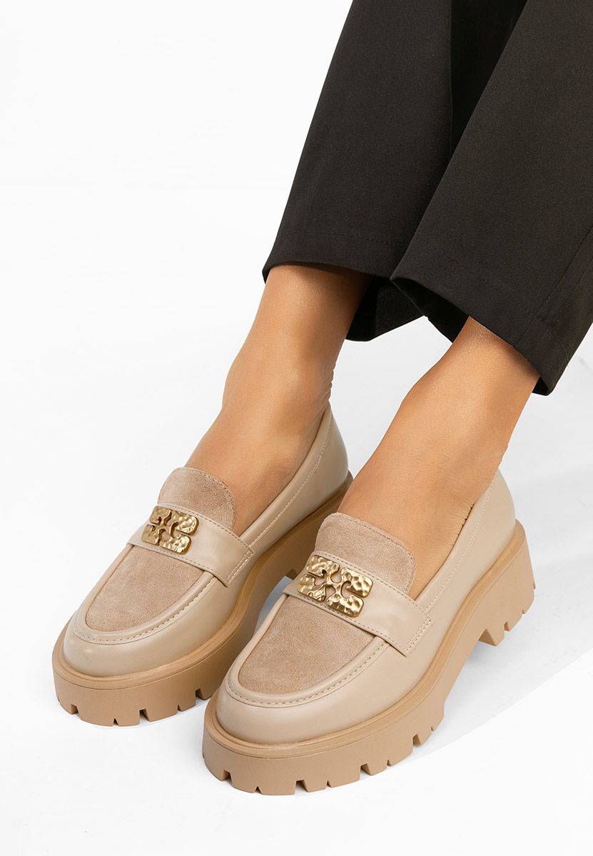 Khaki mokasíny dámské Karamela