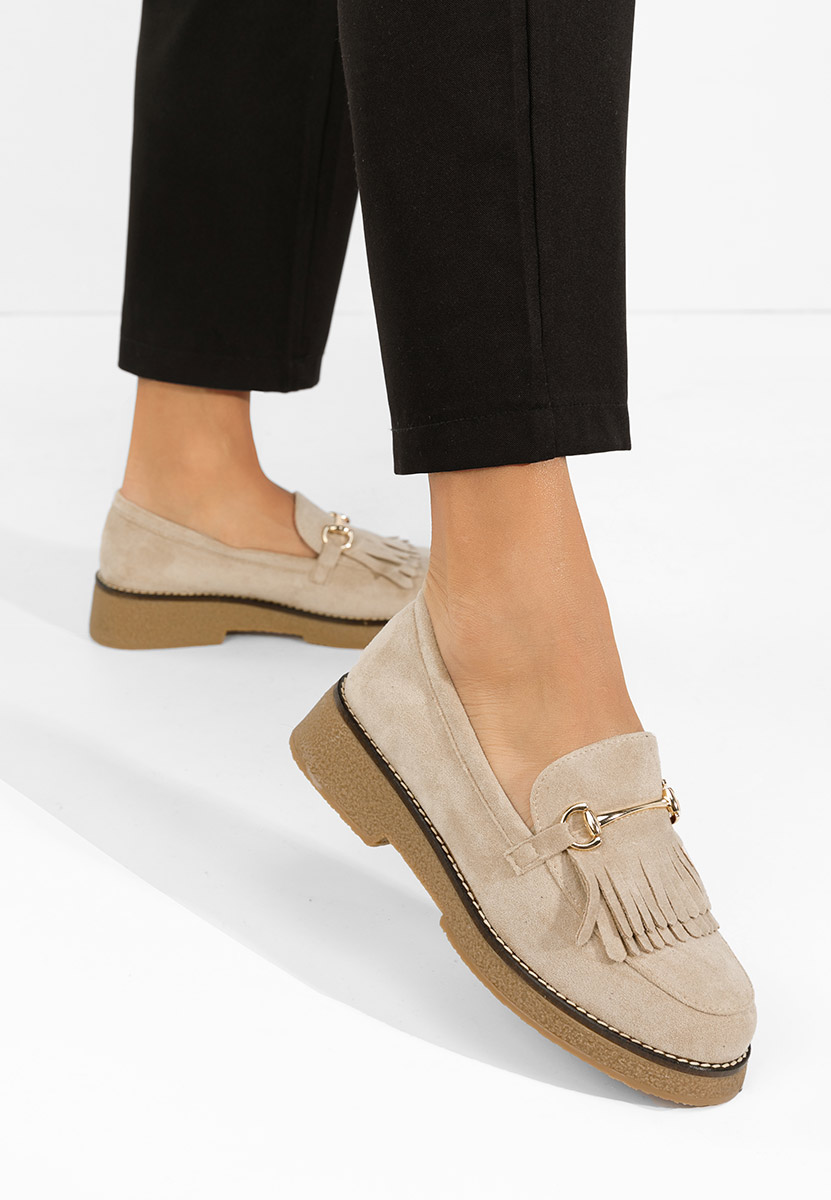 Béžové dámské mokasíny Kemily