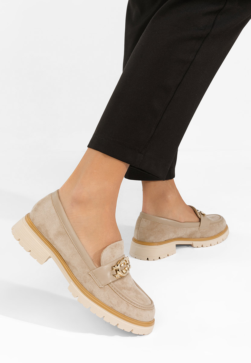 Khaki mokasíny dámské Lenisia