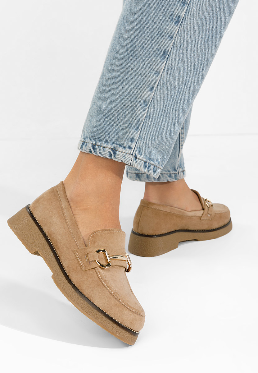 Khaki dámské mokasíny Ylenia