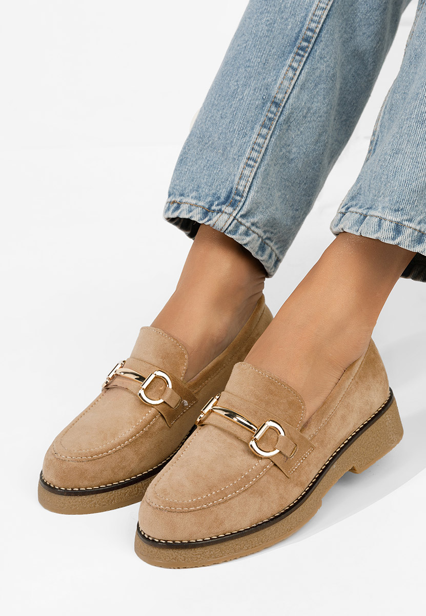 Khaki dámské mokasíny Ylenia