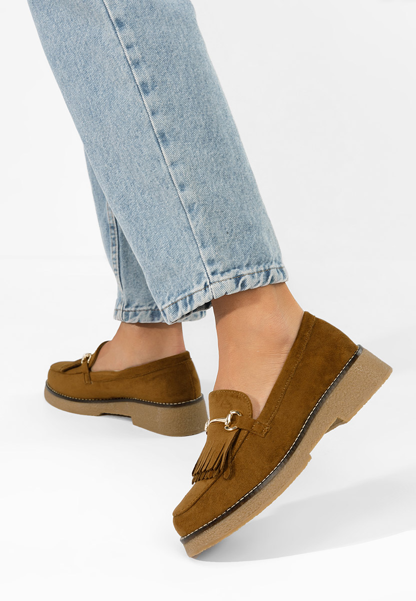 Hnedé dámské mokasíny Kemily V2