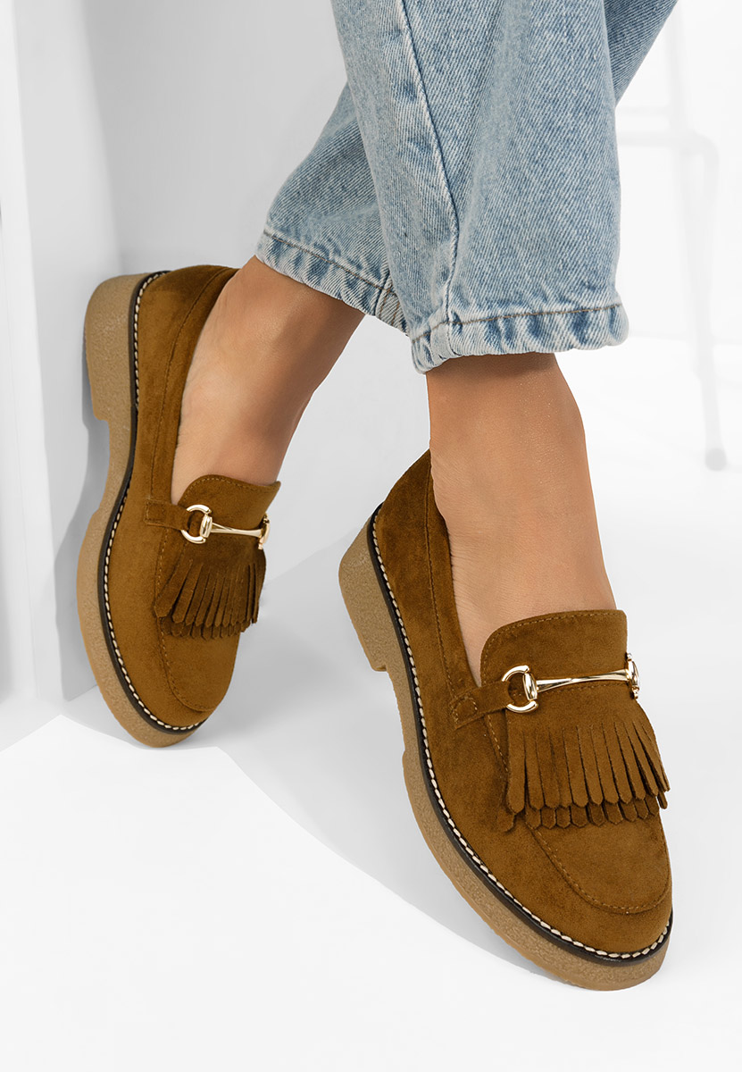 Hnedé dámské mokasíny Kemily V2