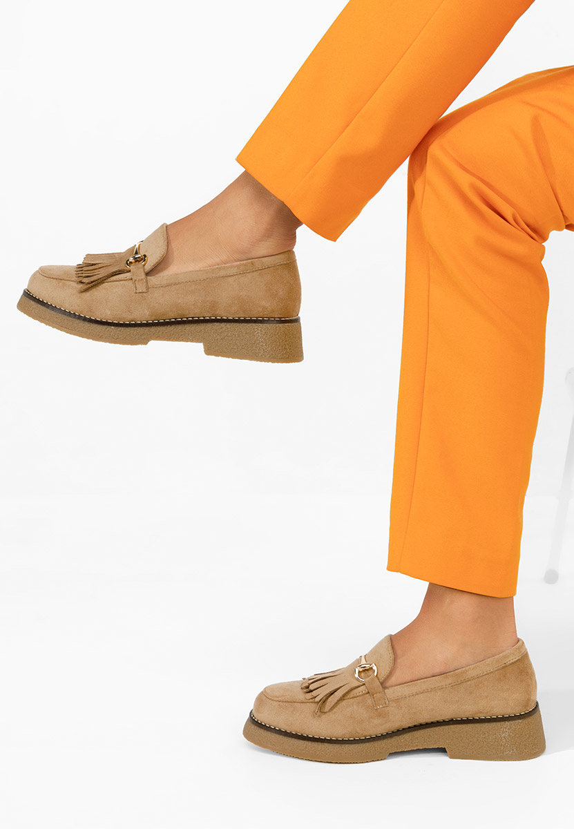 Khaki dámské mokasíny Kemily