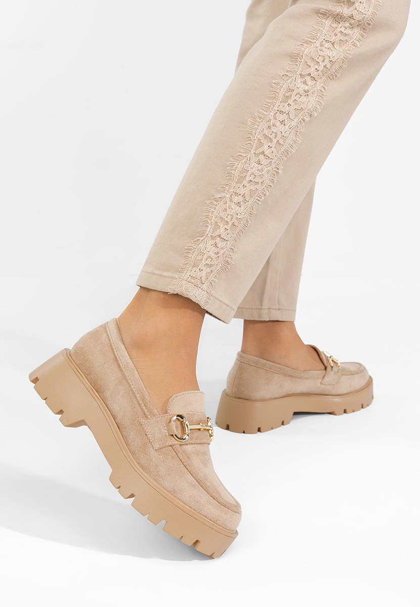 Béžové mokasíny dámské Belvina