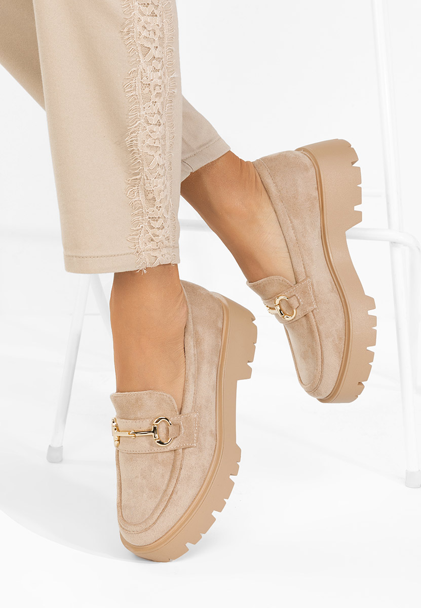 Béžové mokasíny dámské Belvina