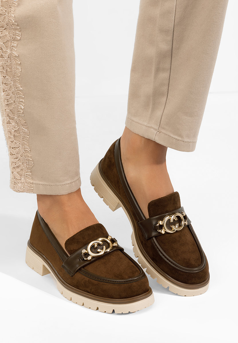 Hnedé mokasíny dámské Lenisia