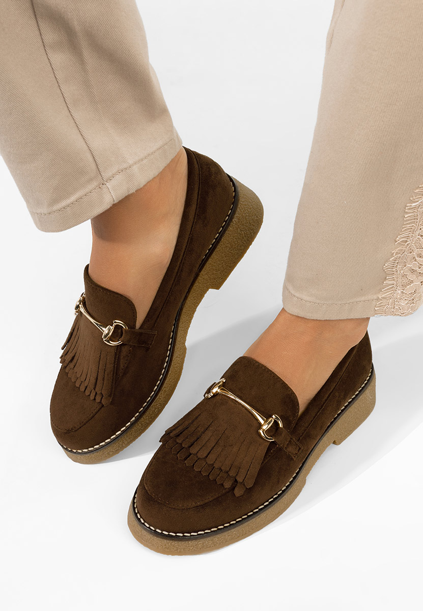 Hnedé dámské mokasíny Kemily