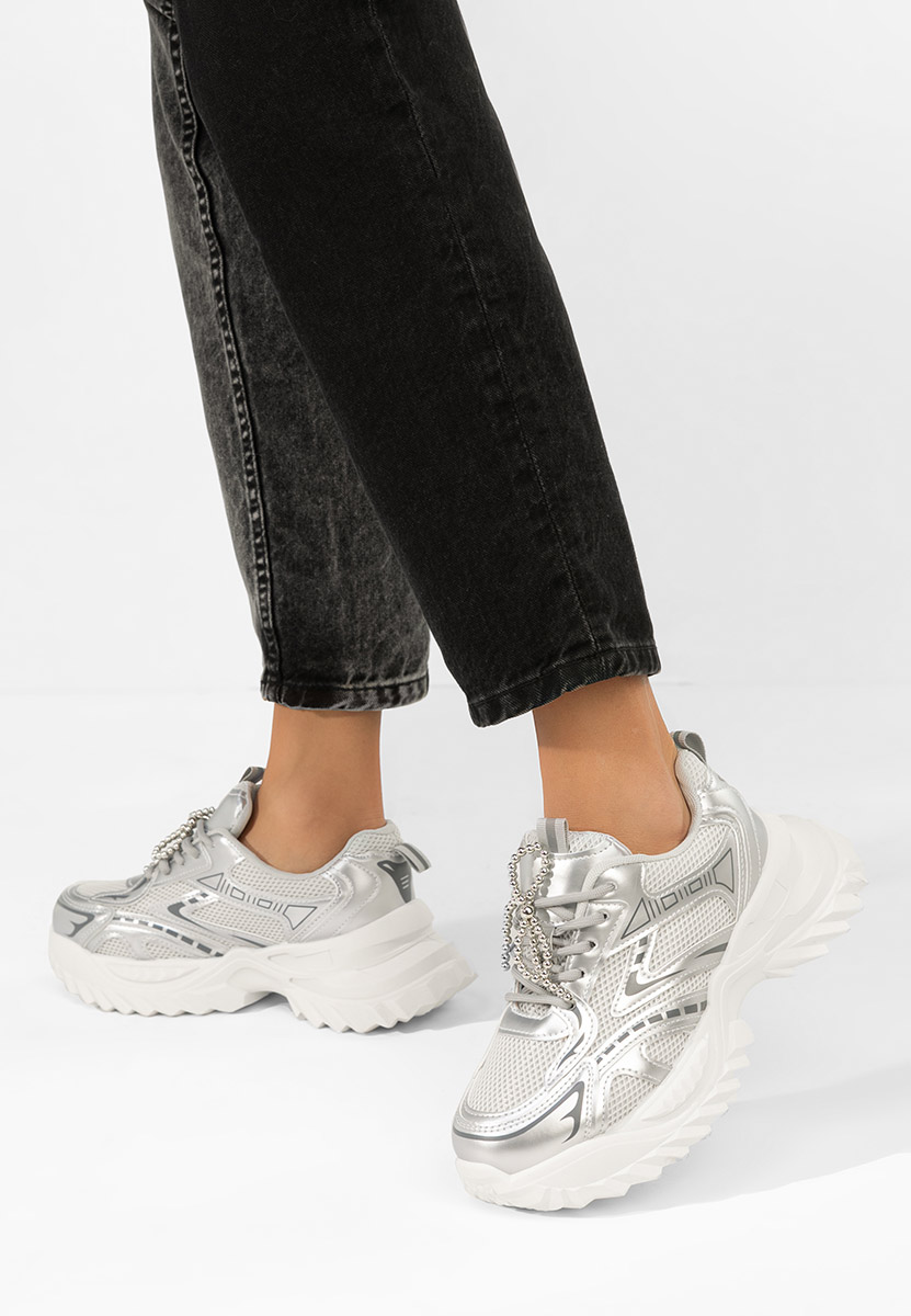 Stribrné dámské tenisky Eudoria