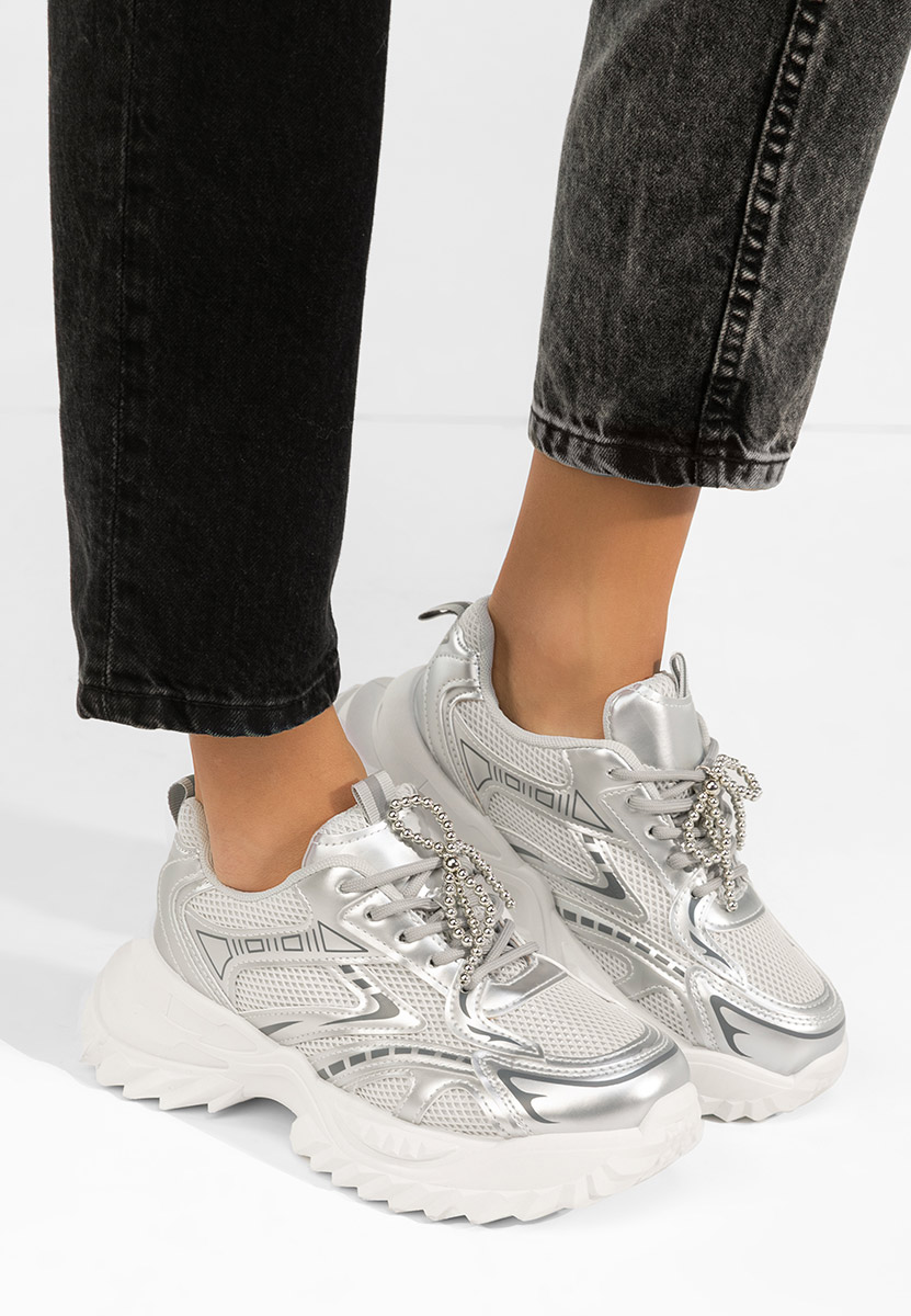 Stribrné dámské tenisky Eudoria