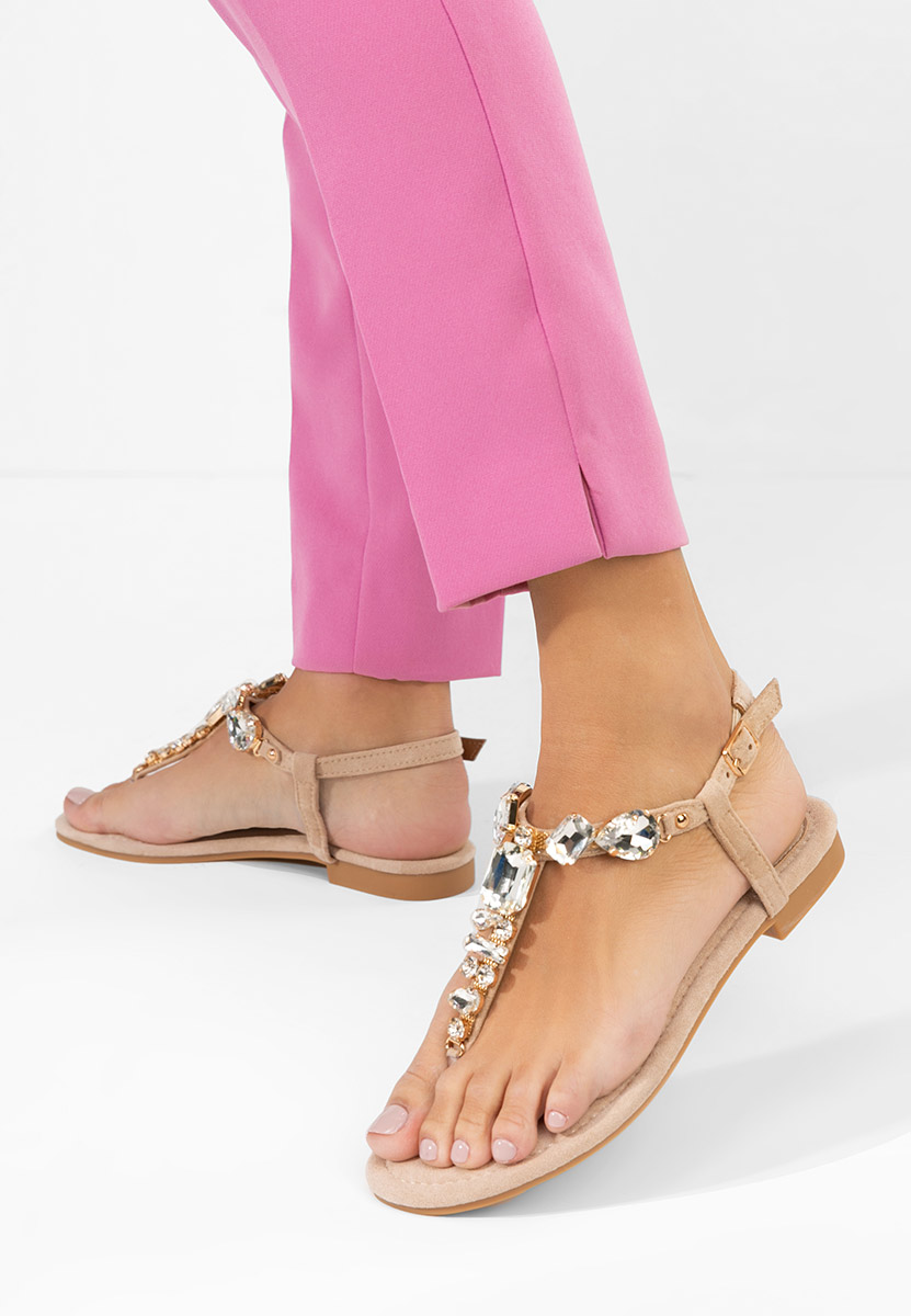 Béžové dámské sandály Kristelia