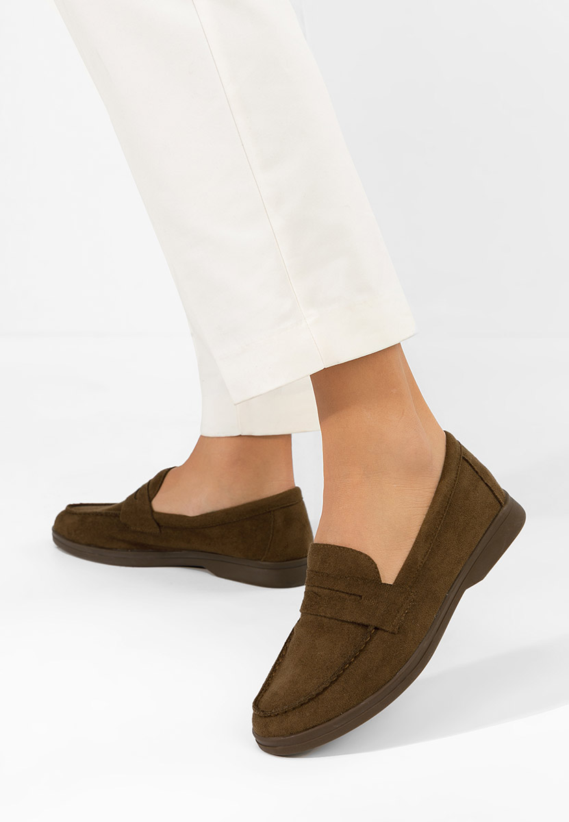 Hnedé dámské mokasíny Hesika