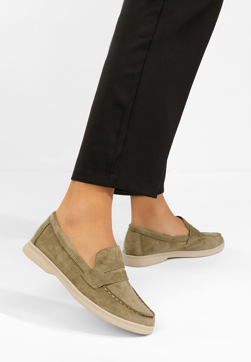 Zelené dámské mokasíny Hesika