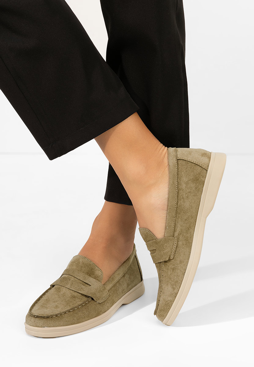 Zelené dámské mokasíny Hesika